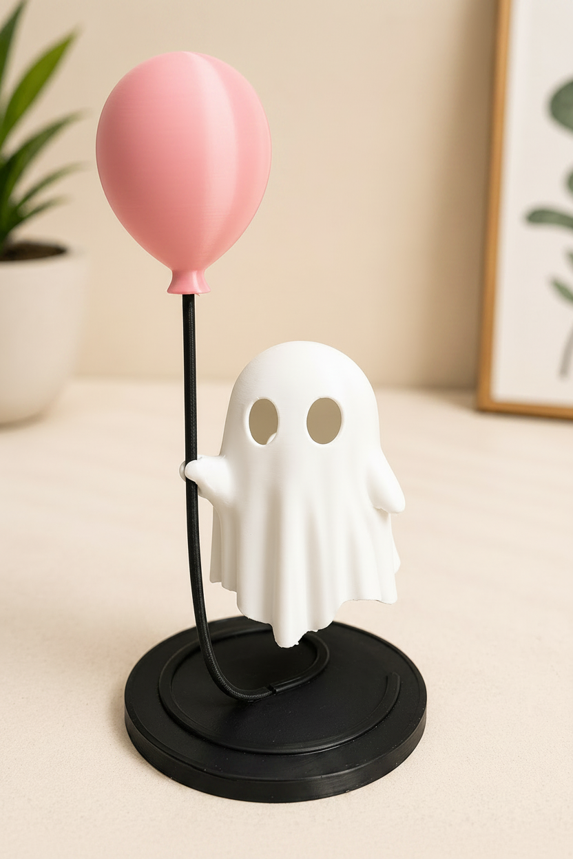 Pink balloon ghost
