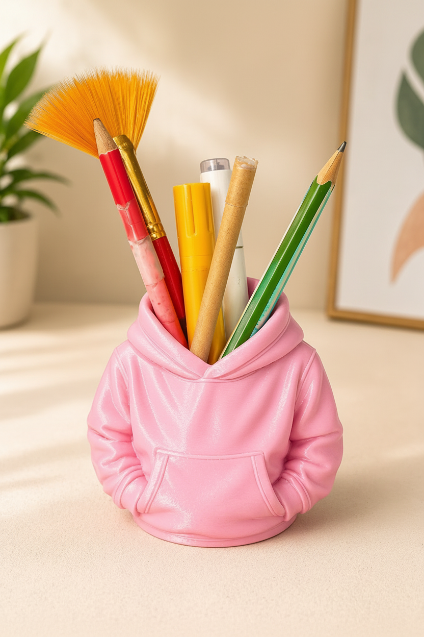 Pink Hoodie Pen Holder