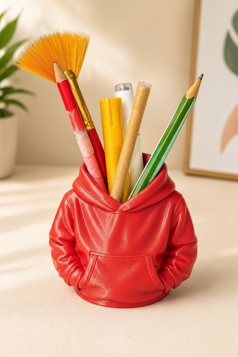 Red Hoodie Pen Holder