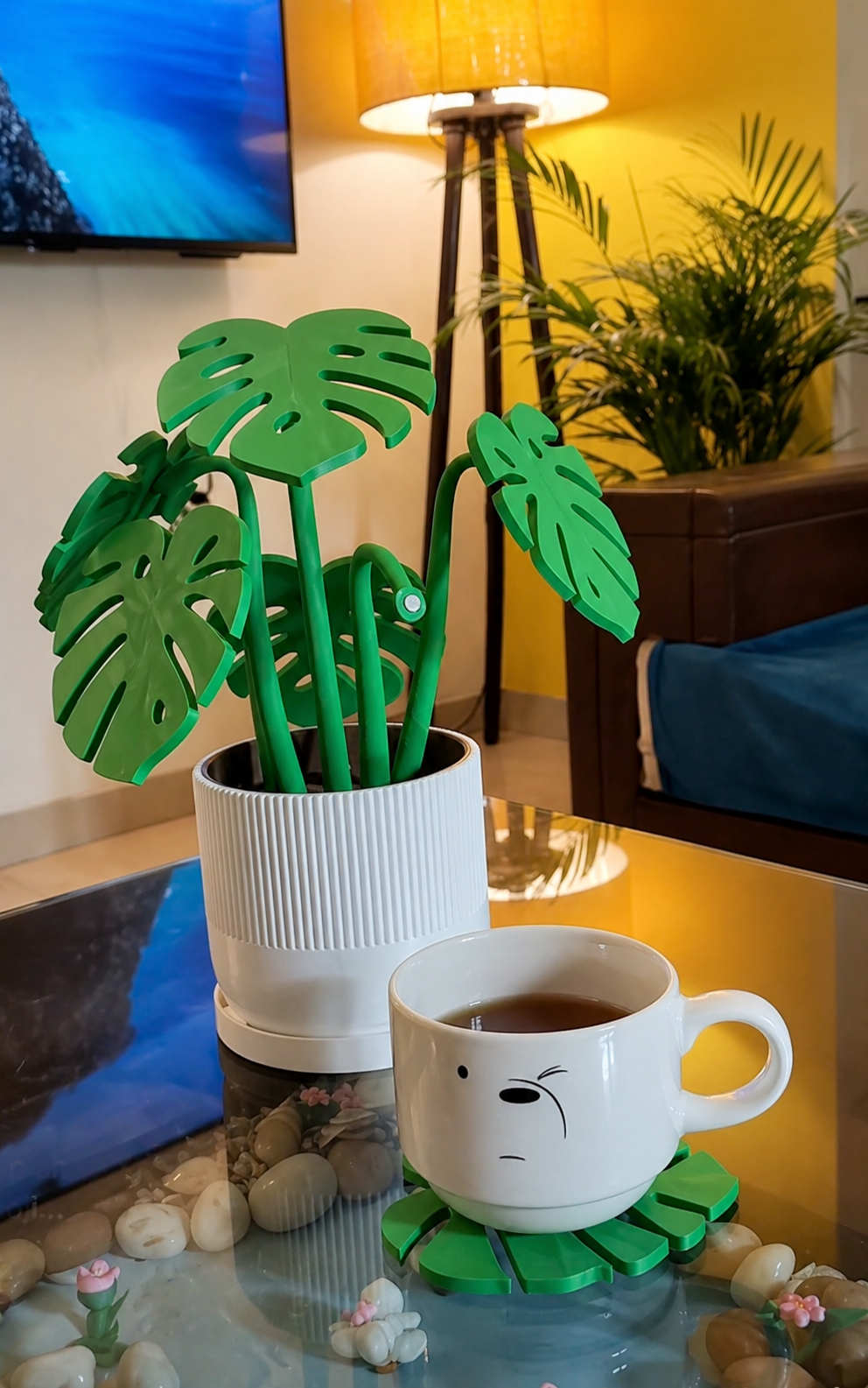 Monstera coaster set