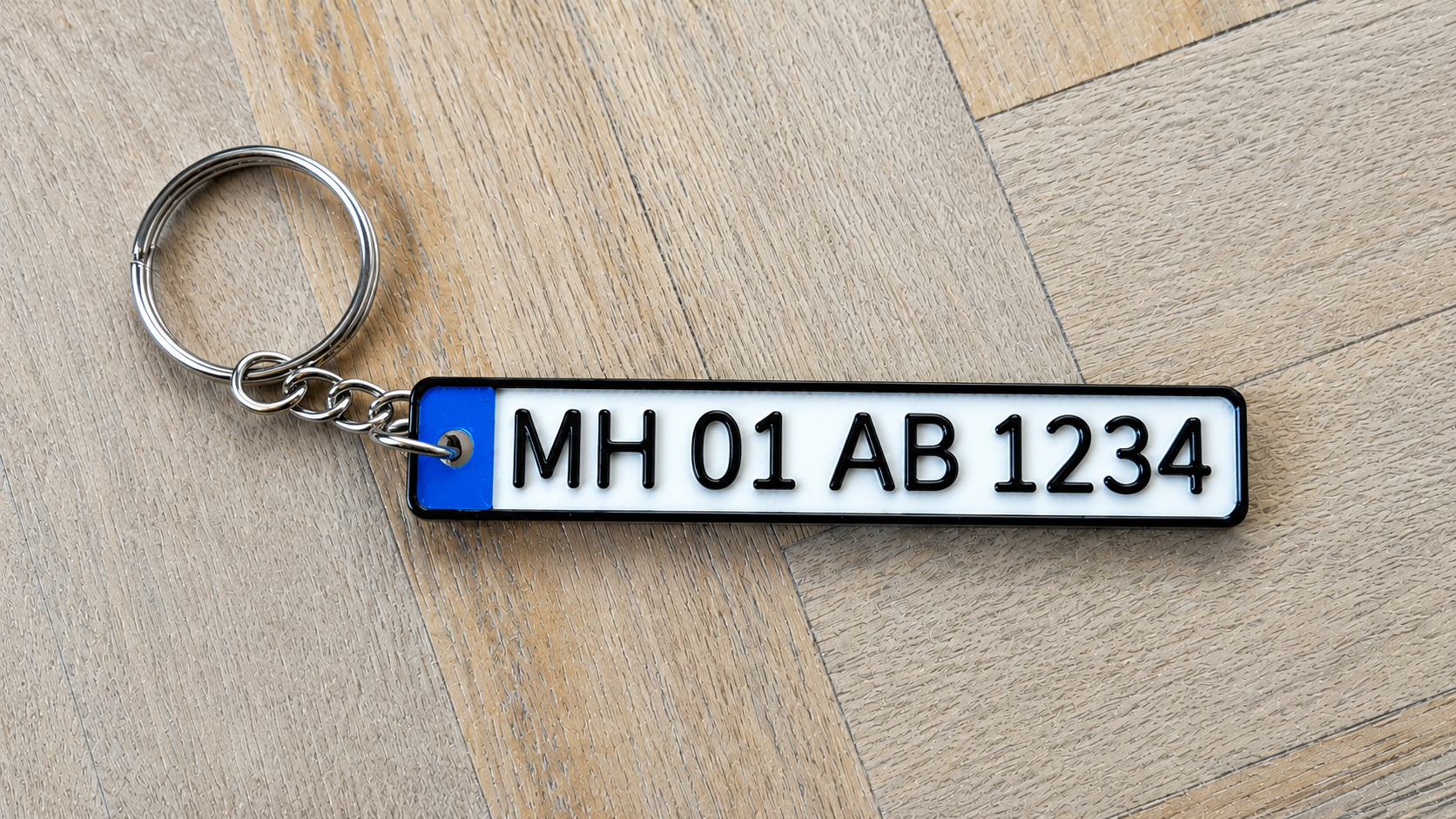 Personalized Number plate keychain