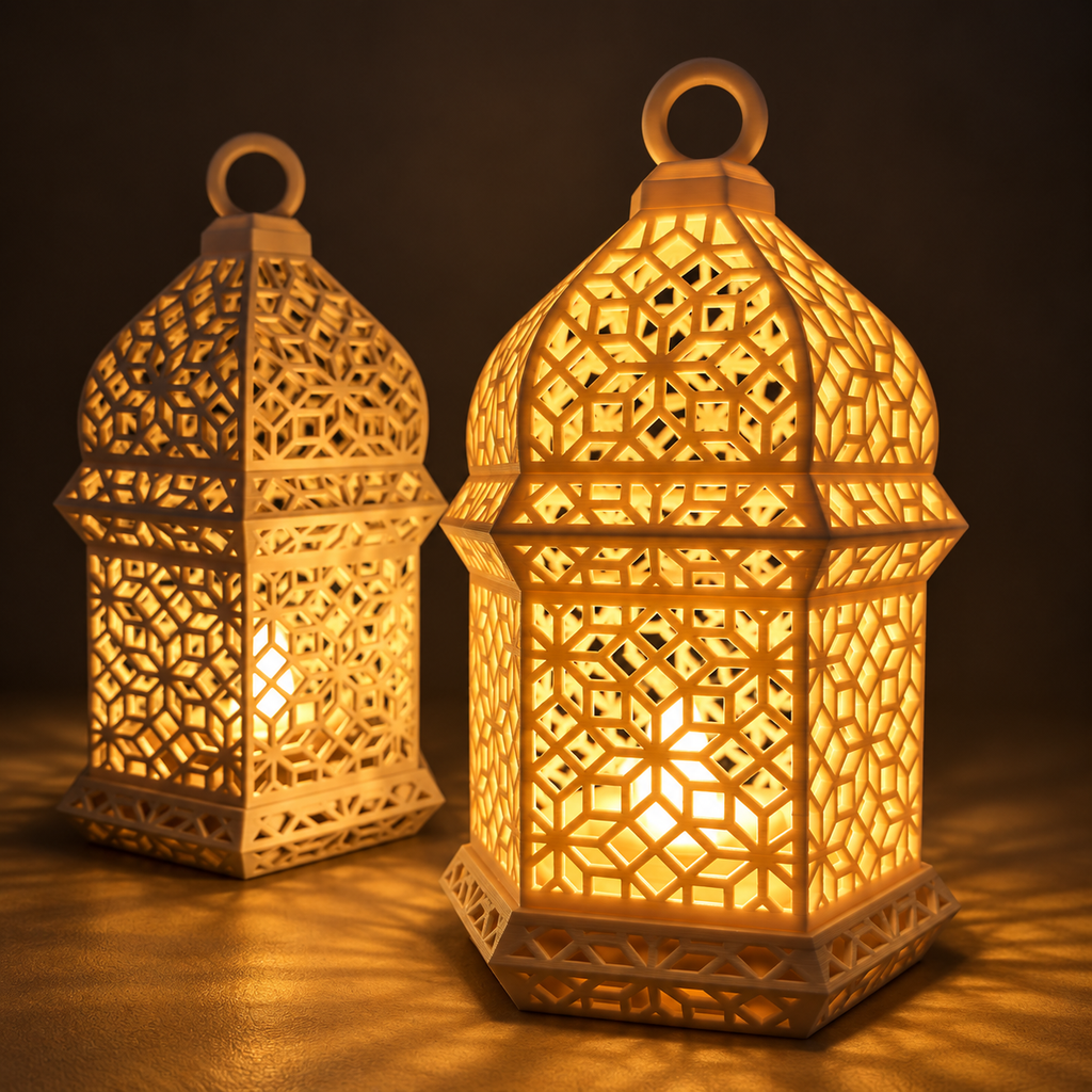 Geometric Moroccan LED Lantern
