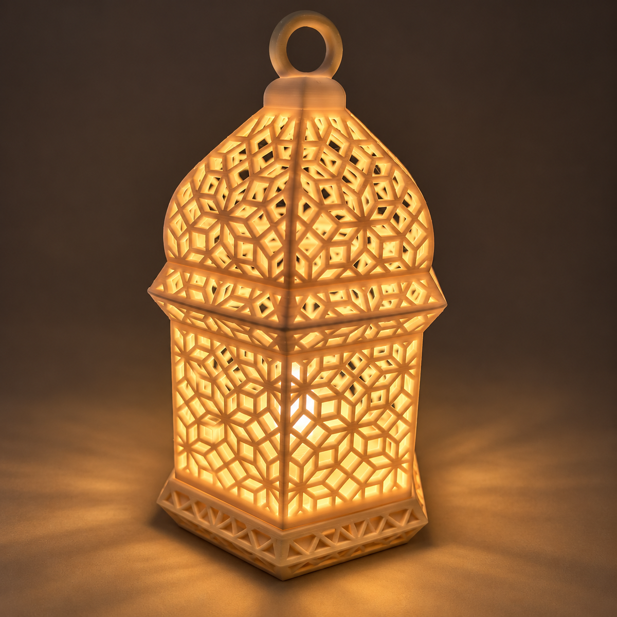 Geometric Moroccan LED Lantern